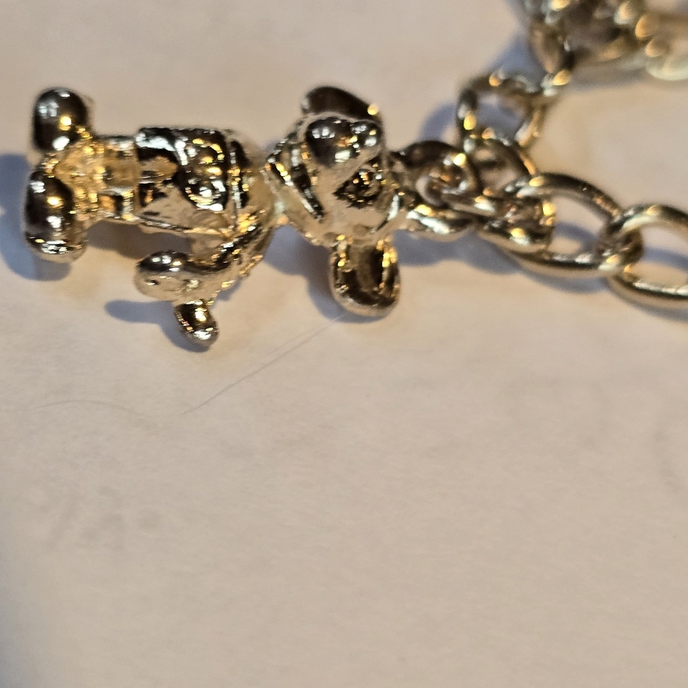 Vintage Walt Disney Charm Bracelet Mickey Minnie Goofy Dumbo Tinkerbell Donald - Picture 14 of 15